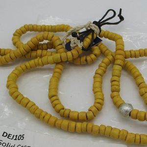 𝅺NWT Buji Baja Solid Coconut Wood Bead Necklace YELLOW OR TURQUOISE